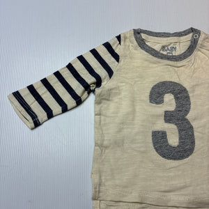Boys Cotton On, cotton long sleeve tee / top, FUC, size 00,  