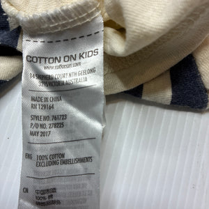 Boys Cotton On, cotton long sleeve tee / top, FUC, size 00,  