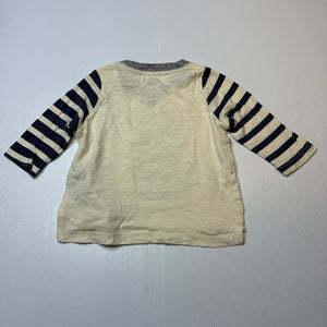 Boys Cotton On, cotton long sleeve tee / top, FUC, size 00,  