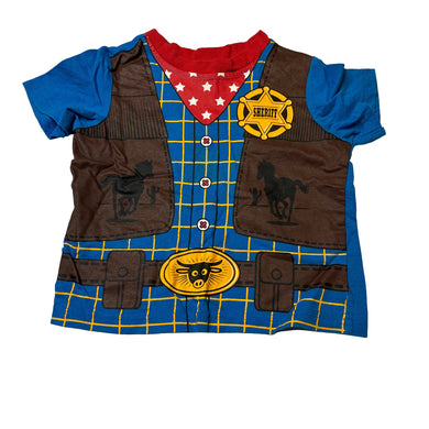 Boys Neon, cotton pyjama tee / top, sheriff, EUC, size 1,  