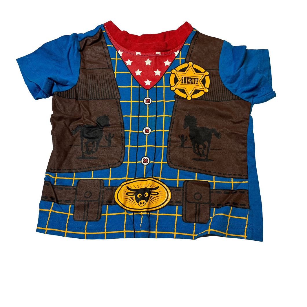 Boys Neon, cotton pyjama tee / top, sheriff, EUC, size 1,  