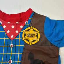 Load image into Gallery viewer, Boys Neon, cotton pyjama tee / top, sheriff, EUC, size 1,  