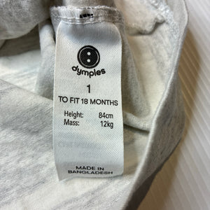 Boys Dymples, organic cotton blend long sleeve tee / top, GUC, size 1,  