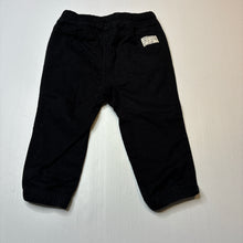Load image into Gallery viewer, Boys Dymples, black stretch cotton pants, elasticated, EUC, size 1,  