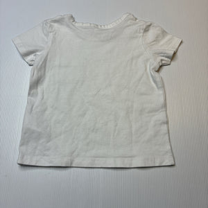 Boys Dymples, white stretchy tee / top, EUC, size 0,  