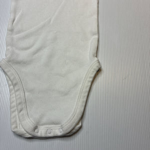 Unisex Dymples, ribbed organic cotton singletsuit / romper, EUC, size 1,  