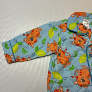 Boys Target, flannel cotton pyjama top, tigers, GUC, size 0,  