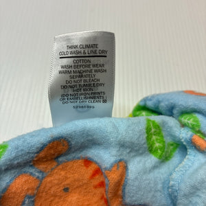 Boys Target, flannel cotton pyjama top, tigers, GUC, size 0,  