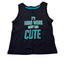 Load image into Gallery viewer, Boys Tilt, navy cotton singlet / tank top, GUC, size 1,  