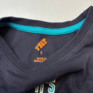 Boys Tilt, navy cotton singlet / tank top, GUC, size 1,  