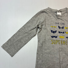 Load image into Gallery viewer, Boys Target, grey long sleeve tee / top, superhero, EUC, size 1,  