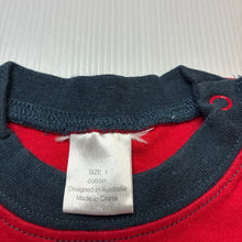 Load image into Gallery viewer, Boys Baby Kids, red cotton tee / top, sailboat, FUC, size 1,  