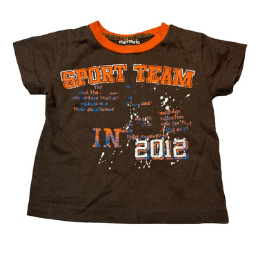 Boys Melimelo, brown tee / top, GUC, size 12 months,  