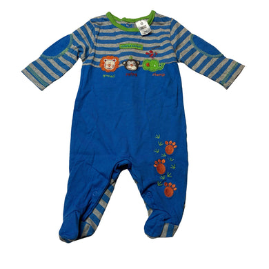 Boys Target, cotton coverall / romper, jungle animals, EUC, size 000,  