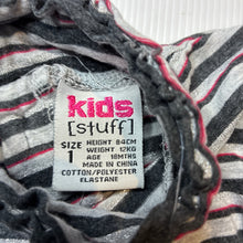 Load image into Gallery viewer, Girls Kids Stuff, stretchy striped long sleeve top, GUC, size 1,  