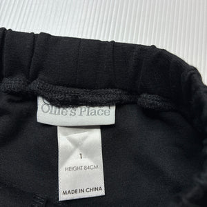 Girls Ollie's Place, black soft feel shorts, elasticated, EUC, size 1,  