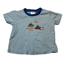 Load image into Gallery viewer, Boys Osh Kosh, blue cotton tee / top, boats, GUC, size 0,  