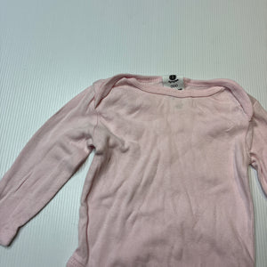Girls Dymples, pink cotton bodysuit / romper, GUC, size 000,  