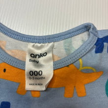 Load image into Gallery viewer, Unisex Anko, colourful cotton bodysuit / romper, GUC, size 000,  