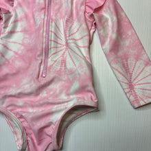 Load image into Gallery viewer, Girls Cotton On, tie dyed long sleeve swim one-piece, NEW, size 0,  