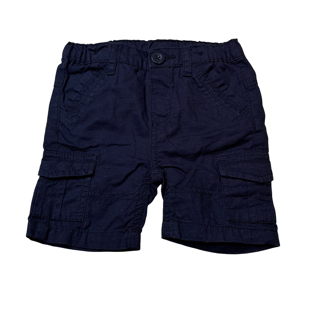 Boys Dymples, navy cotton shorts, adjustable, EUC, size 0,  
