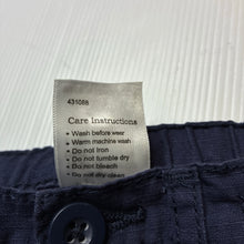 Load image into Gallery viewer, Boys Dymples, navy cotton shorts, adjustable, EUC, size 0,  