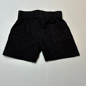 Boys B Collection, black cotton shorts, elasticated, GUC, size 1,  