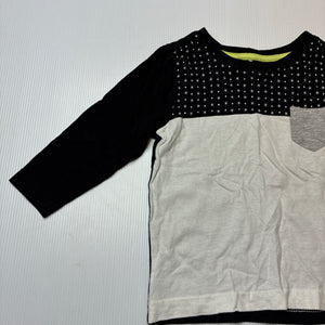 Boys H&T, cotton long sleeve tee / top, GUC, size 1,  