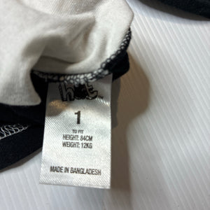 Boys H&T, cotton long sleeve tee / top, GUC, size 1,  