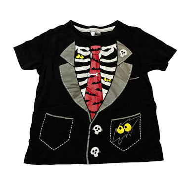 Boys H&T, black cotton Halloween tee / top, EUC, size 1,  