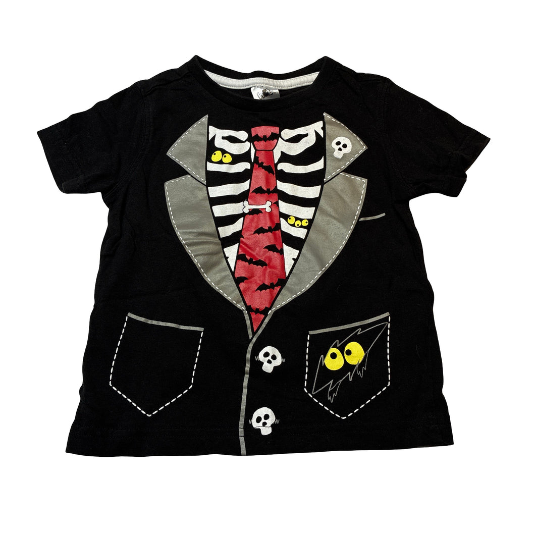 Boys H&T, black cotton Halloween tee / top, EUC, size 1,  