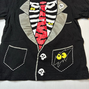 Boys H&T, black cotton Halloween tee / top, EUC, size 1,  