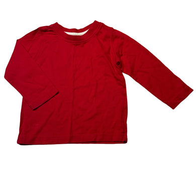 Boys Sprout, red cotton long sleeve tee / top, EUC, size 1,  