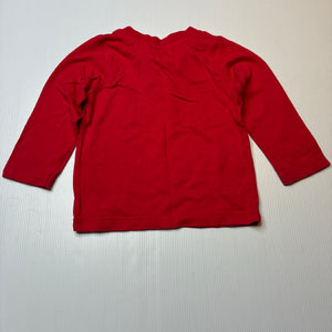 Boys Sprout, red cotton long sleeve tee / top, EUC, size 1,  
