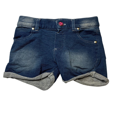 Girls Mango, soft feel knit lightweight denim shorts, elasticated, FUC, size 2,  