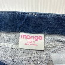 Load image into Gallery viewer, Girls Mango, soft feel knit lightweight denim shorts, elasticated, FUC, size 2,  