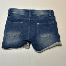 Load image into Gallery viewer, Girls Mango, soft feel knit lightweight denim shorts, elasticated, FUC, size 2,  