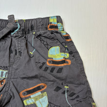 Load image into Gallery viewer, Boys KID, lightweight cotton shorts, elasticated, diggers, GUC, size 2,  