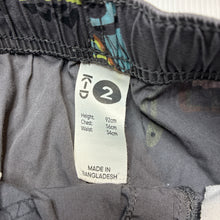 Load image into Gallery viewer, Boys KID, lightweight cotton shorts, elasticated, diggers, GUC, size 2,  
