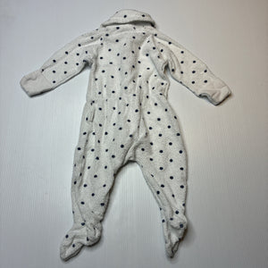 Unisex Bonds, terry zip wondersuit / zippy / romper, GUC, size 000,  
