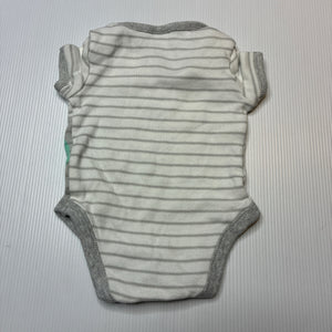 Unisex Target, cotton bodysuit / romper, elephant, EUC, size 0000,  