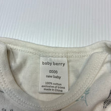 Load image into Gallery viewer, Unisex Baby Berry, soft cotton bodysuit / romper, EUC, size 0000,  