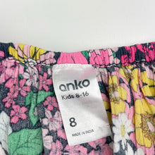Load image into Gallery viewer, Girls Anko, colourful floral viscose dress, GUC, size 8, L: 62cm