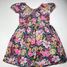 Load image into Gallery viewer, Girls Anko, colourful floral viscose dress, GUC, size 8, L: 62cm
