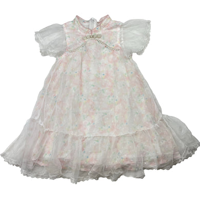 Girls Balabala, cotton lined lightweight party dress, armpit to armpit: 25cm, GUC, size 1-2, L: 47cm