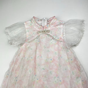 Girls Balabala, cotton lined lightweight party dress, armpit to armpit: 25cm, GUC, size 1-2, L: 47cm