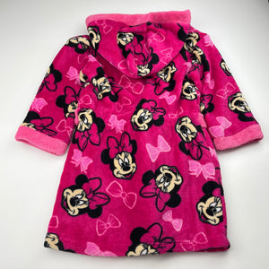 Girls Disney, Minnie Mouse fleece dressing gown / bath robe, GUC, size 4,  