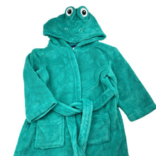 Load image into Gallery viewer, Unisex Baby Berry, soft fleece dressing gown / bath robe, frog, EUC, size 2,  