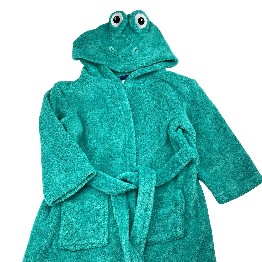 Unisex Baby Berry, soft fleece dressing gown / bath robe, frog, EUC, size 2,  