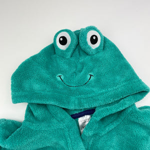 Unisex Baby Berry, soft fleece dressing gown / bath robe, frog, EUC, size 2,  